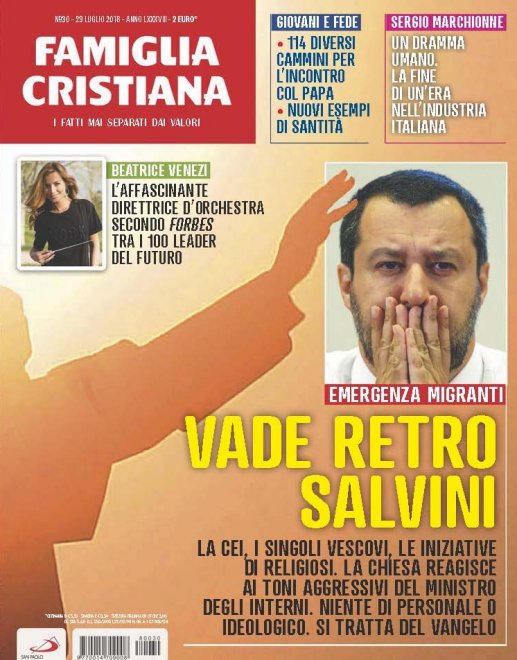 Famiglia Cristiana: Vade retro Salvini