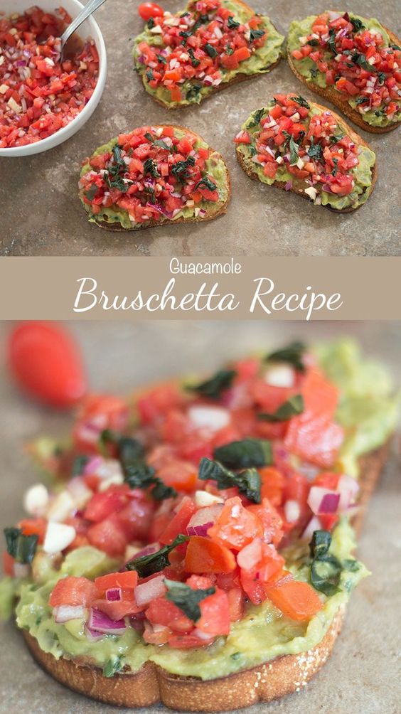 BRUSCHETTA RECIPE WITH GUACAMOLE #bruschetta #bruschettarecipes #guacamalo #lunchideas #lunchrecipes BRUSCHETTA RECIPE WITH GUACAMOLE #bruschetta #bruschettarecipes #guacamalo #lunchideas #lunchrecipes