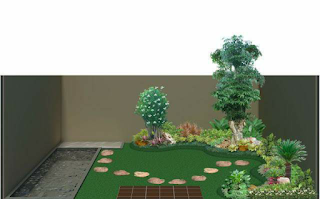 Desain taman yang elegan Desain taman yang elegan