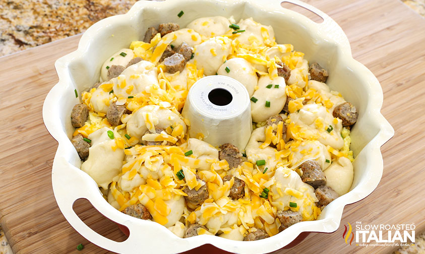 Sausage, Egg and Cheese Monkey Bread