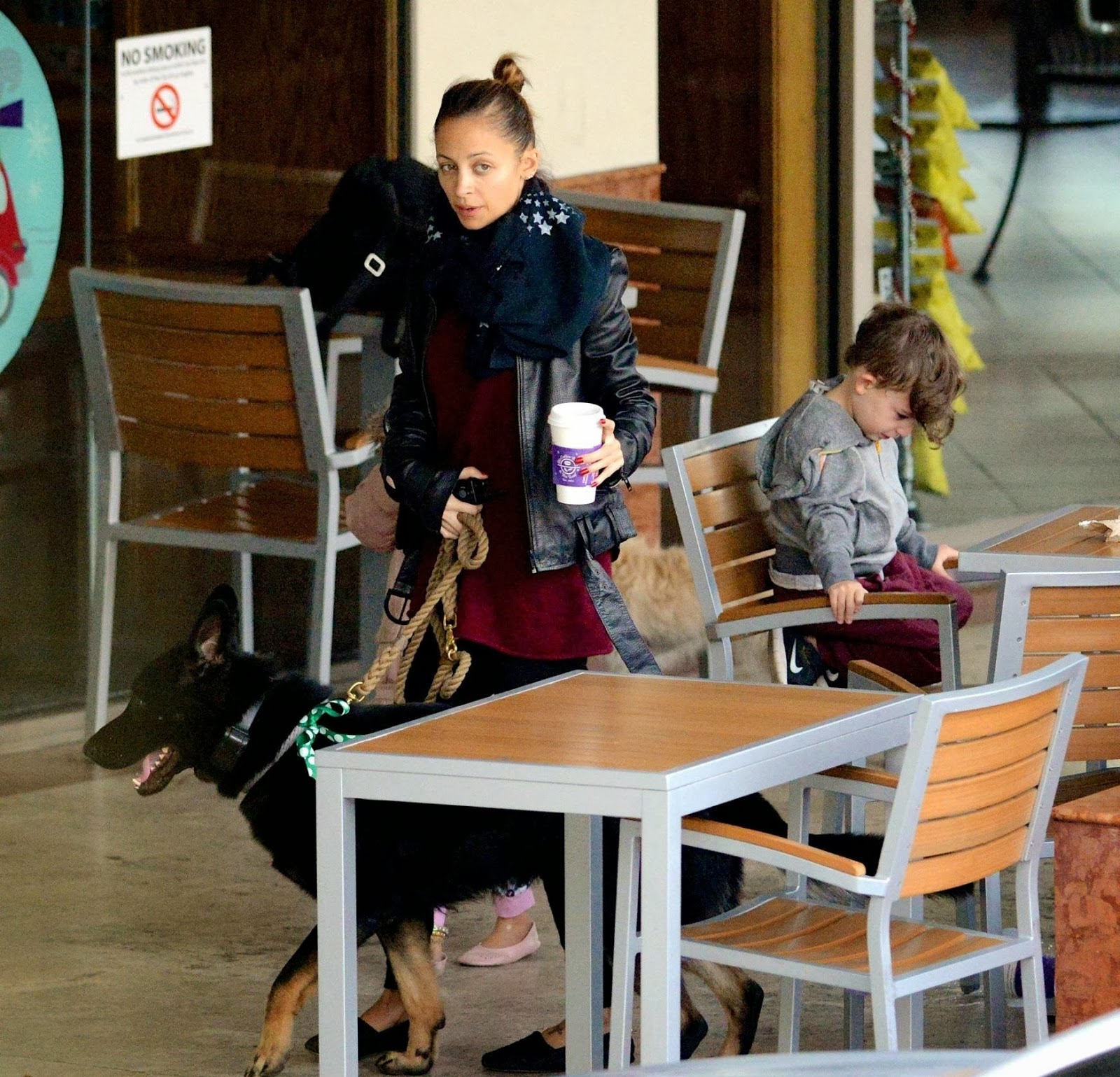Nicole Richie Latino At The Coffee Bean with Harlow & Sparrow