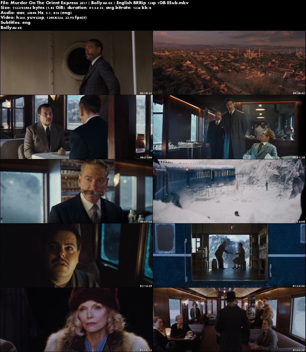 Murder On The Orient Express 2017 BRRip 350Mb English 480p ESub Download