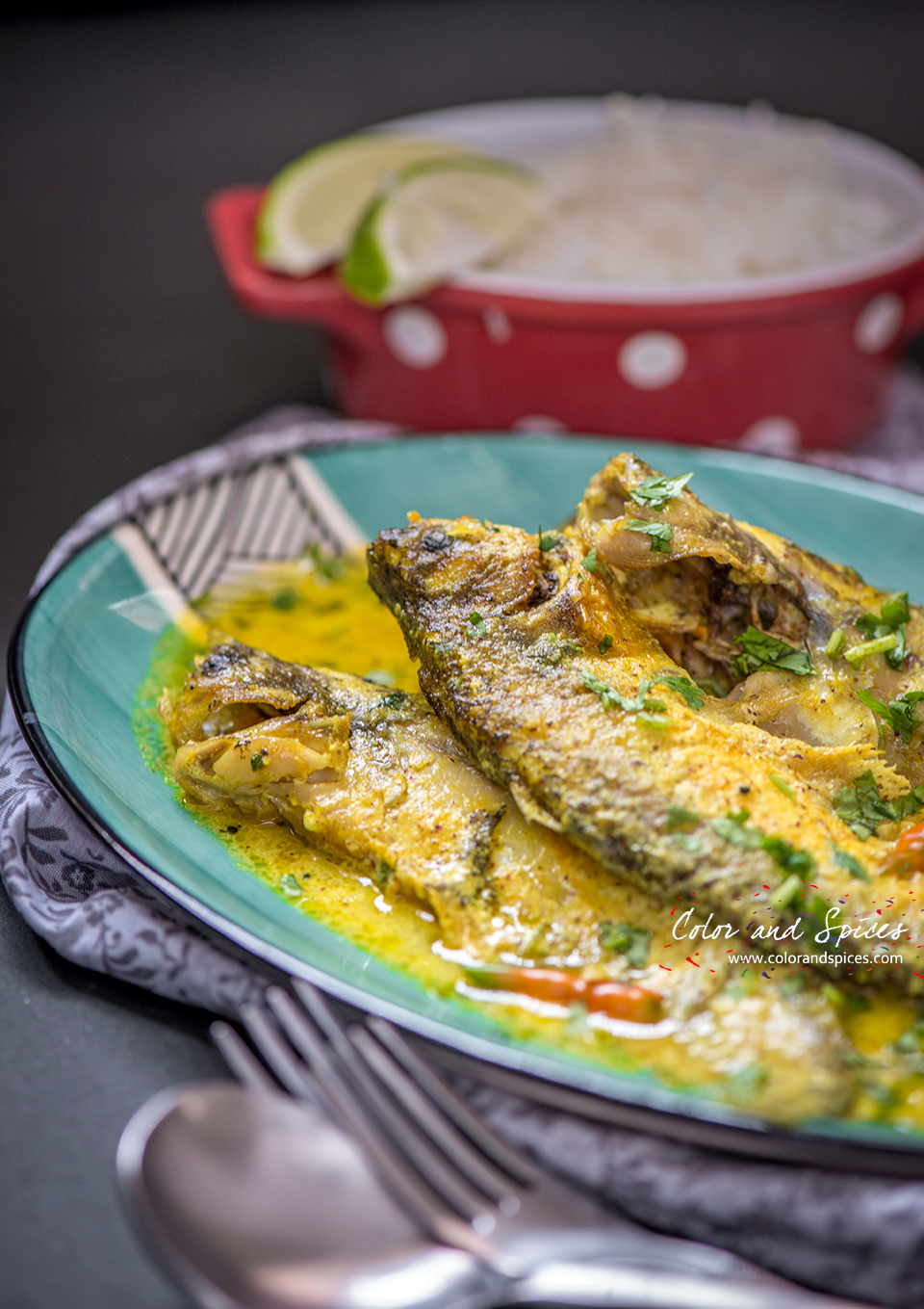 Color and Spices Fish in mustard sauce...