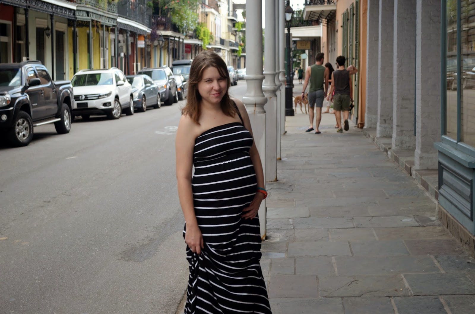 pregnant woman on her babymoon in new orleans