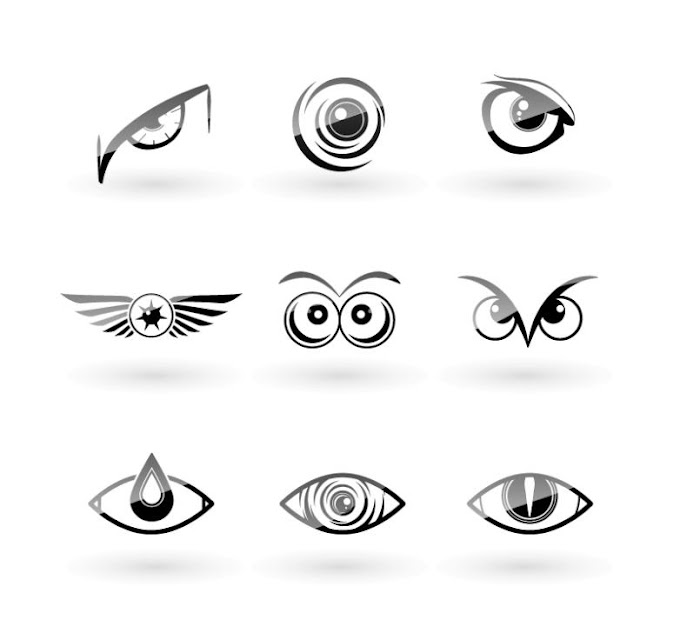 Black Owl Eyes Design Free Vector
