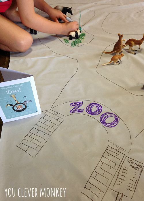 Design and make your own zoo playmat! The latest post in our #easyplayidea series - using simple resources found at home, re-create these easy play invitations for your children to make and play these holidays. Visit www.youclevermonkey.com or #easyplayidea on Instagram to follow along!