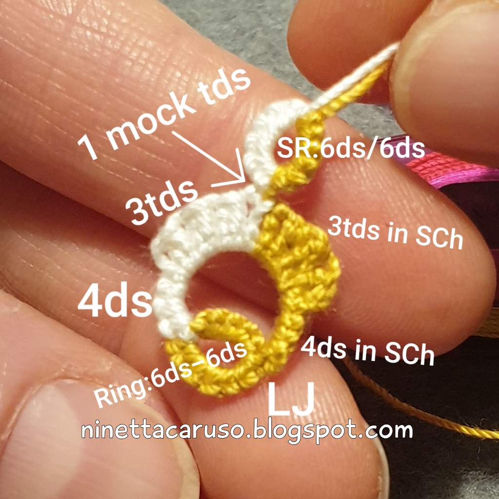 Chiacchierino facilissimo video for treble tatting stitches in split