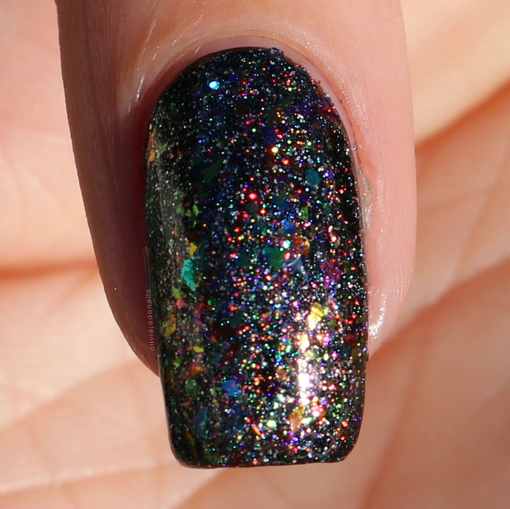 Glam Polish We All Float Down Here! (over black) swatched by Olivia Jade Nails