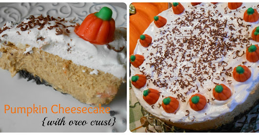 Pumpkin Cheesecake with Oreo Crust