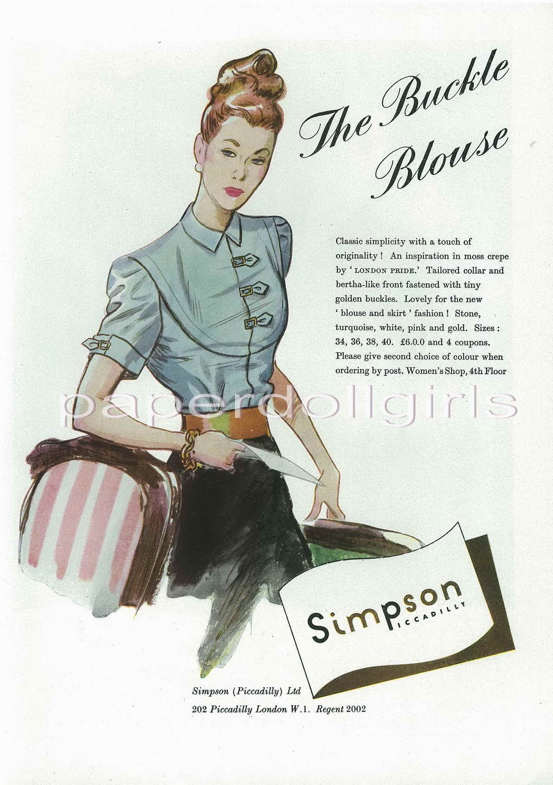 Paper Doll Girls World War II Clothing Coupons