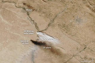 NASA informa sobre nube de dióxido de azufre sobre Irak