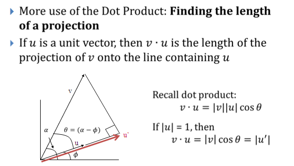 DOT PRODUCT OF VECTOR ,finding length of projection,back face cutting,