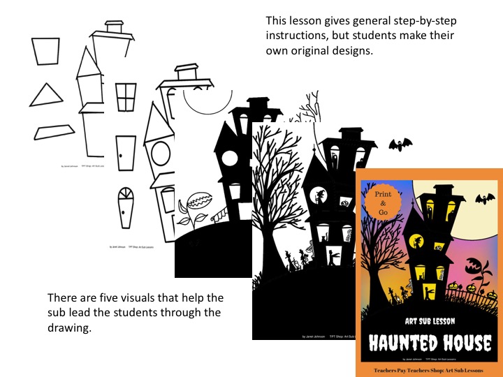 Art Sub Lessons: Halloween Art Project