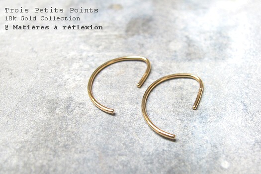 Boucles or 18k Trois Petits Points Curve