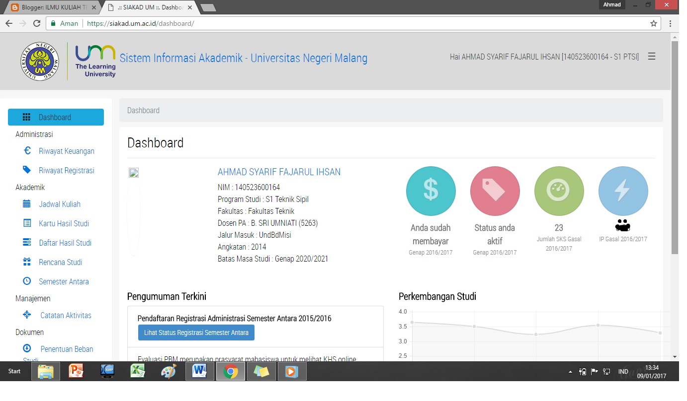 Tutorial Program KRS online siakad.um.ac.id FAJAR INDO