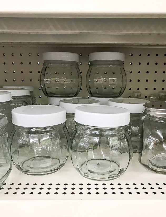 Dollar Tree glass jars before