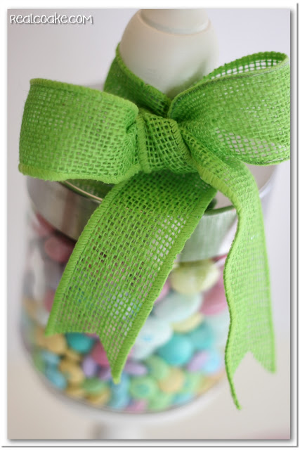 Easter decorating idea using Apothecary jars filled for Easter #Easter #Decorating