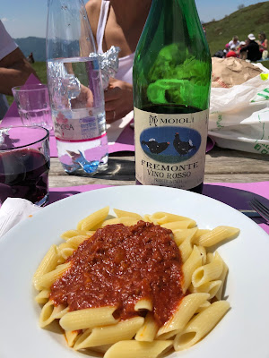 Pasta at Rifugio Gherardi. Pasta at Rifugio Gherardi.