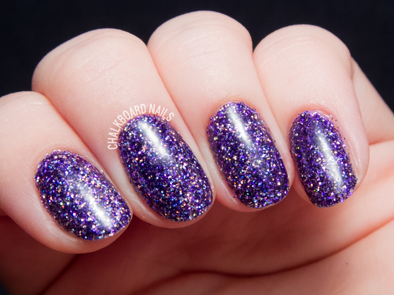 Purple Rockstar Gel Nails by @chalkboardnails