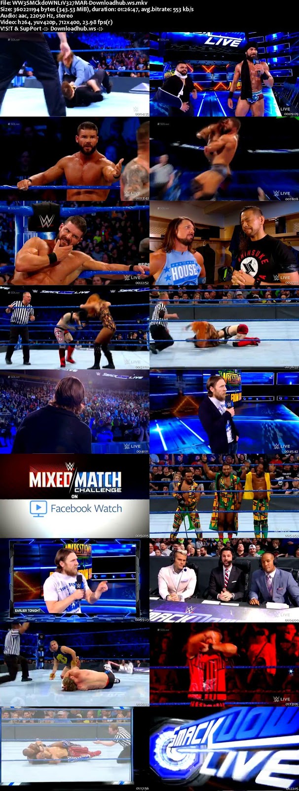 WWE Smackdown Live 27 March 2018 480p HDTV Download