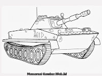 Gambar Mewarnai Gambar Tank Perang  Lapis Baja Angkatan 