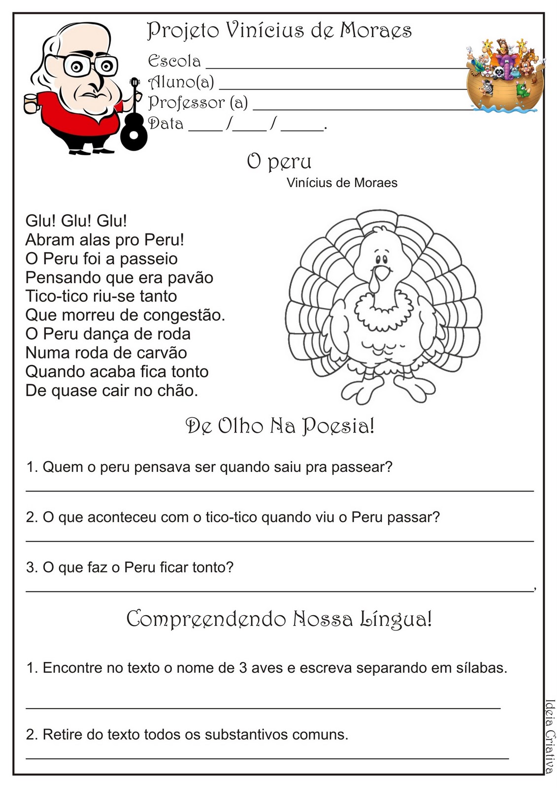 Atividade Texto e Interpretação Projeto Vinícius de Moraes