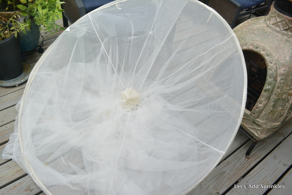Let's Add Sprinkles IKEA Mosquito Netting Around the Stock Tank Pool