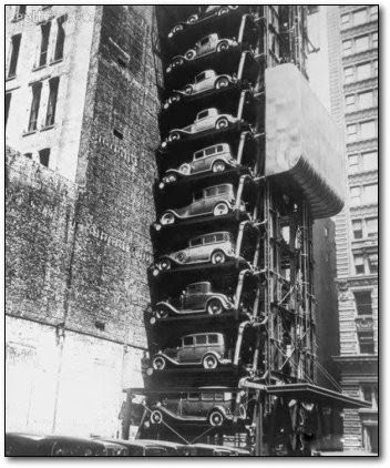 Almacén de coches en Chicago años 30