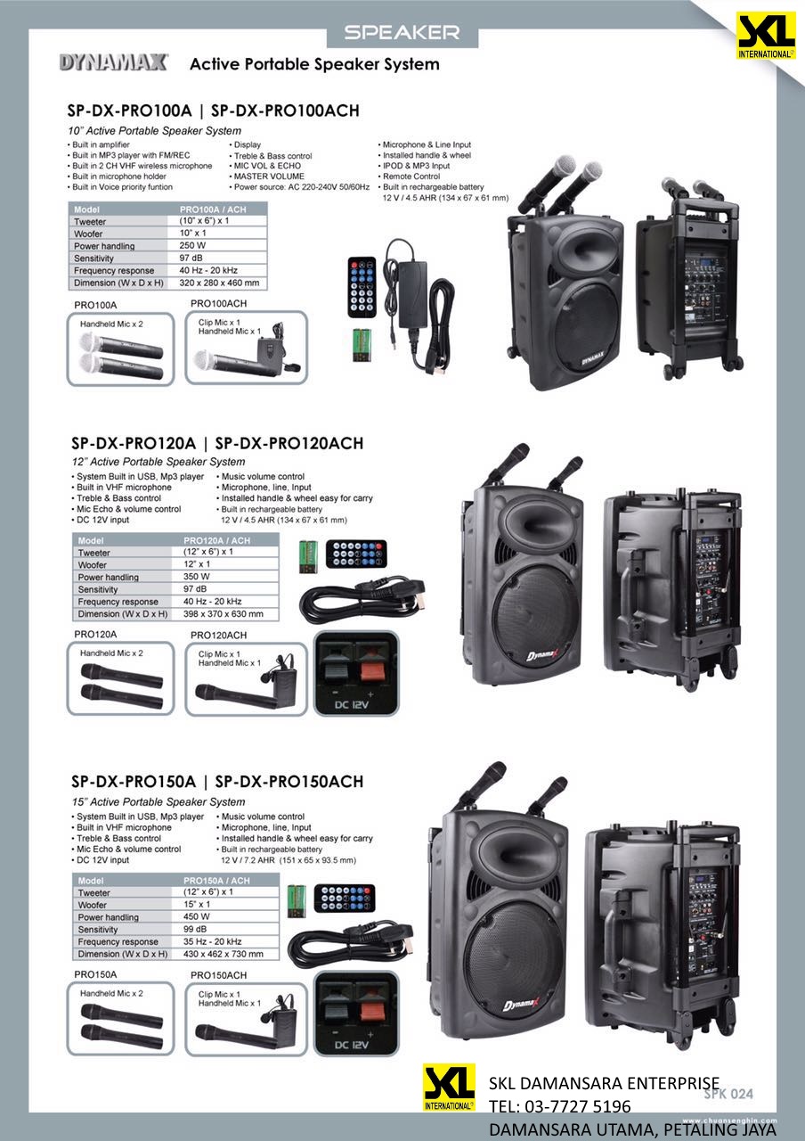 dynamax portable pa system