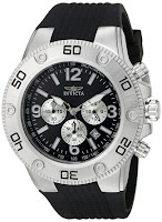 Invicta Men's 20270 Pro Diver Analog Display Japanese Quartz Stainless Steel Black Watch, chronograph, 3 sub dials, date function, luminous hands & hour markers