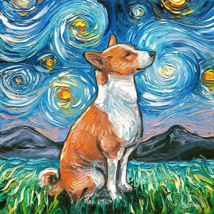 Artist Whose Beautiful Painting Was Mistaken For A Van Gogh Created Incredible 'Starry Night' Dog Series Artist Whose Beautiful Painting Was Mistaken For A Van Gogh Created Incredible 'Starry Night' Dog Series