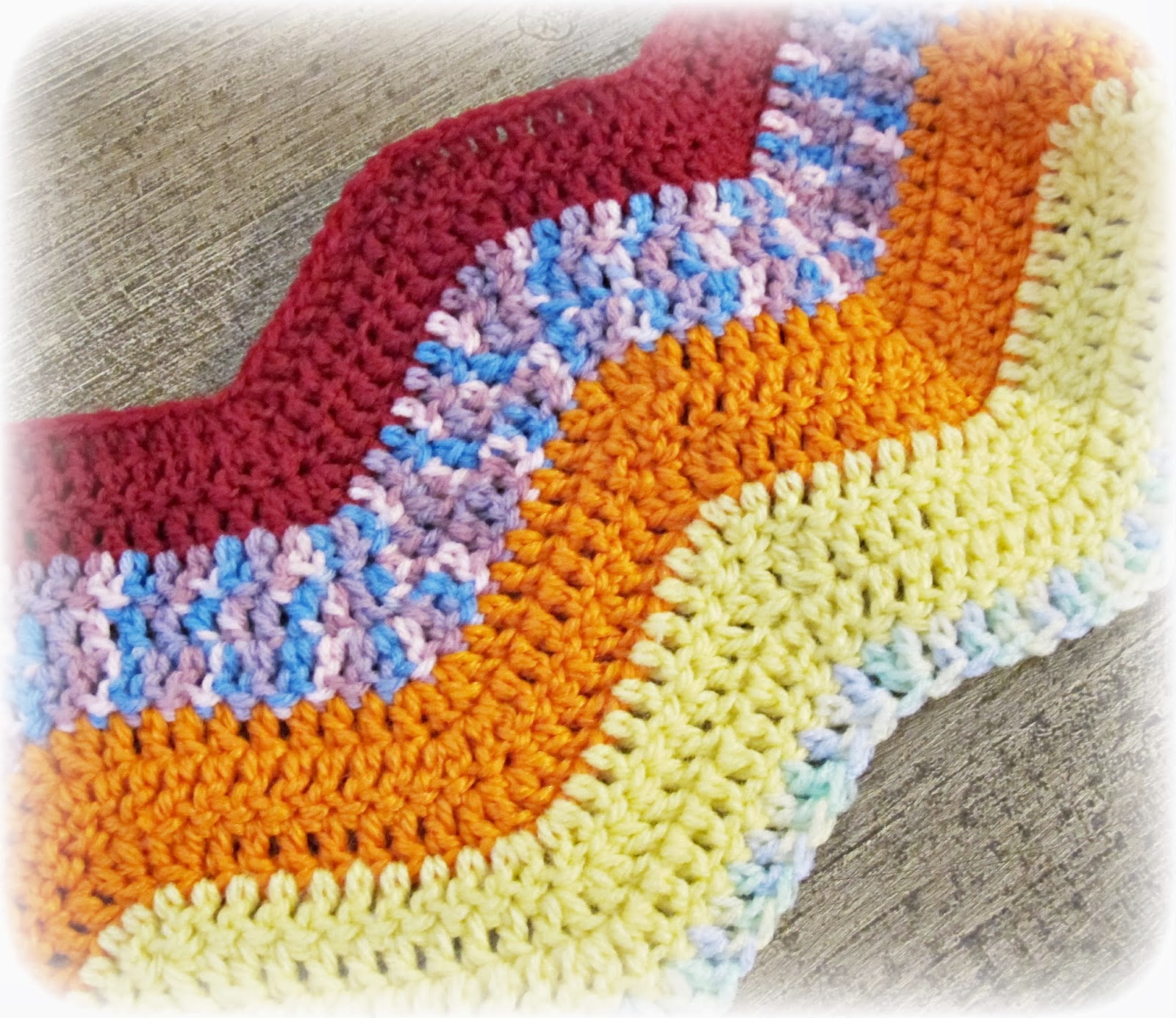 Two Cheeky Monkeys Rainbow Crochet Ripple Blanket