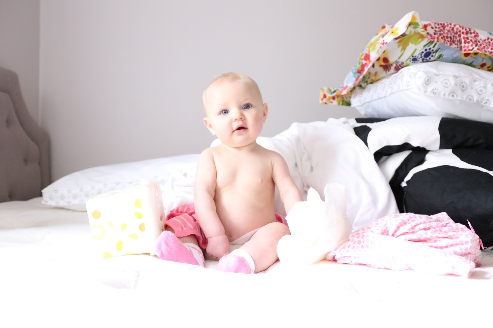 Clara at 7 Months - katiefarrin.com Clara June Farrin at 7 months old.