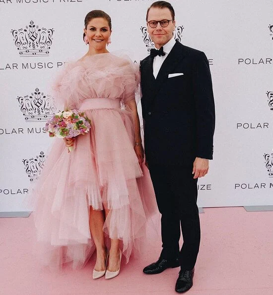 Princess Sofia wore a new silk floral maxi dress by Dolce & Gabbana, Crown Princess Victoria wore a new pink dress by Ida Sjostedt