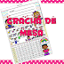 Crachá de mesa -colorido e ilustrado - alfabeto e numerais