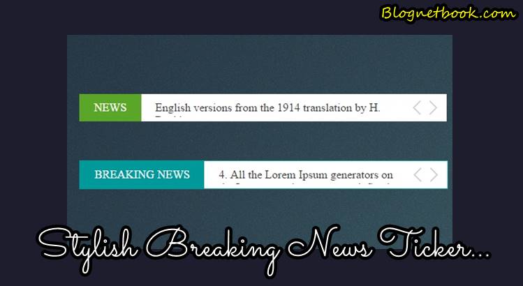 Stylish breaknews tricker for blog website Stylish breaknews tricker for blog website