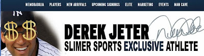 Derek Jeter funny sell out selling memorabilia Steiner Sports