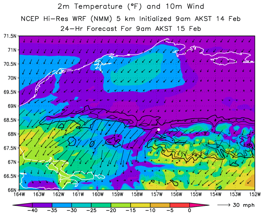 Deep Cold Alaska Weather & Climate Model Depiction of Howard Pass Event