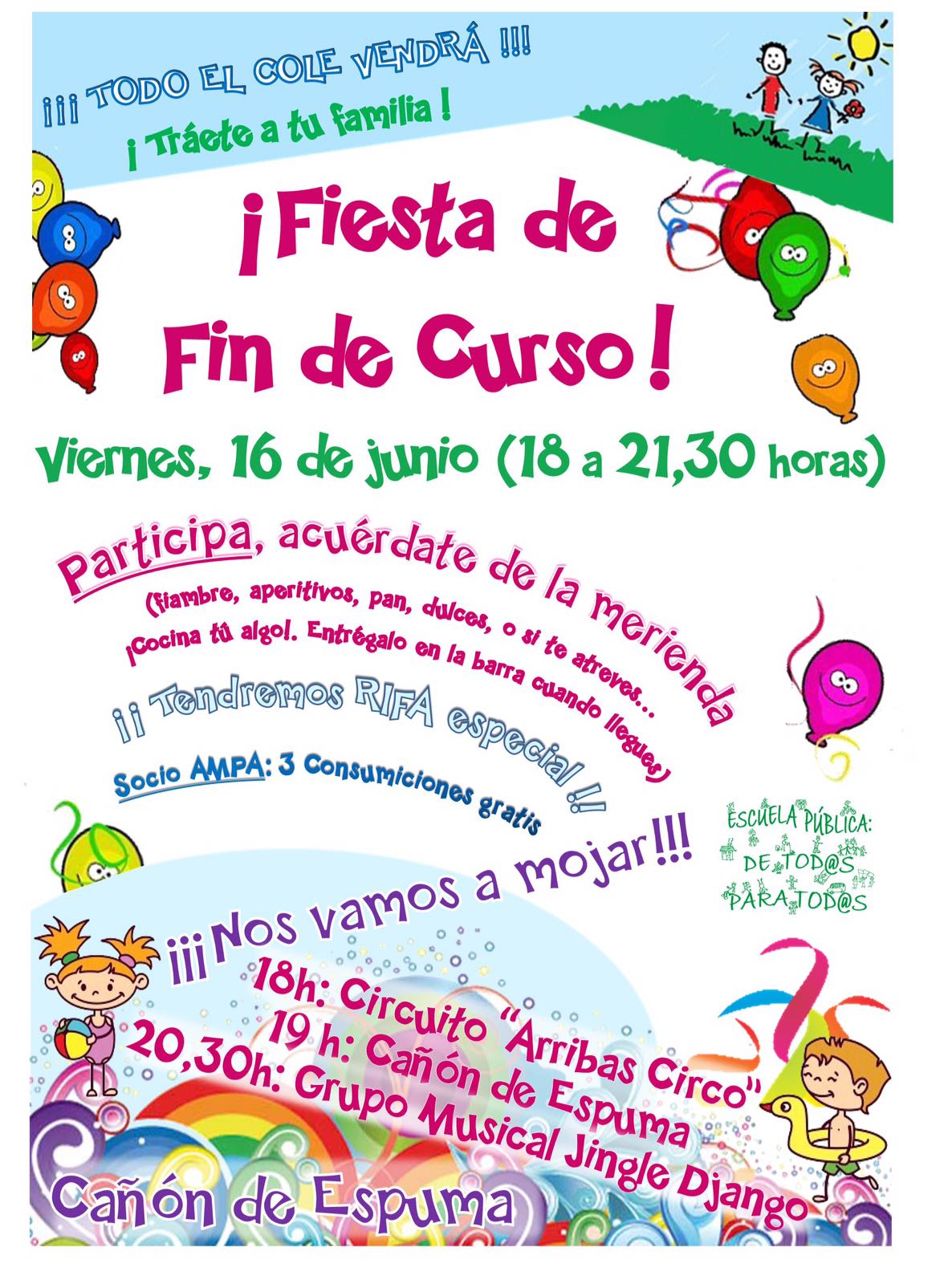 Fiesta de fin de curso con muchas sorpresas.