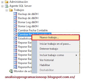 crear nuevo job en SQL Server