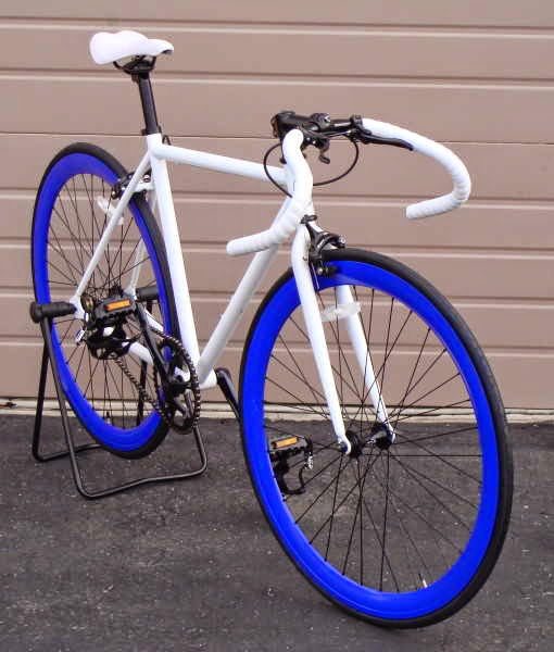 Chicago Bikes: 2014 R4 White and Red or Blue Wheels Fixed Gear Road ...