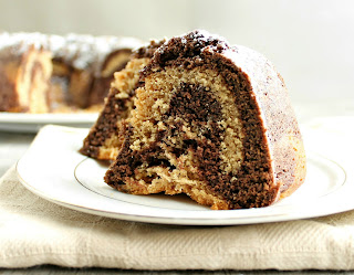 Chocolate and Peanut Butter Swirl Bundt Cake