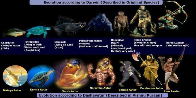 Evolution theory in Vishnu Puraan