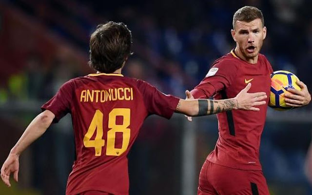 Mirko Antonucci Edin Dzeko Roma Mirko Antonucci Edin Dzeko Roma