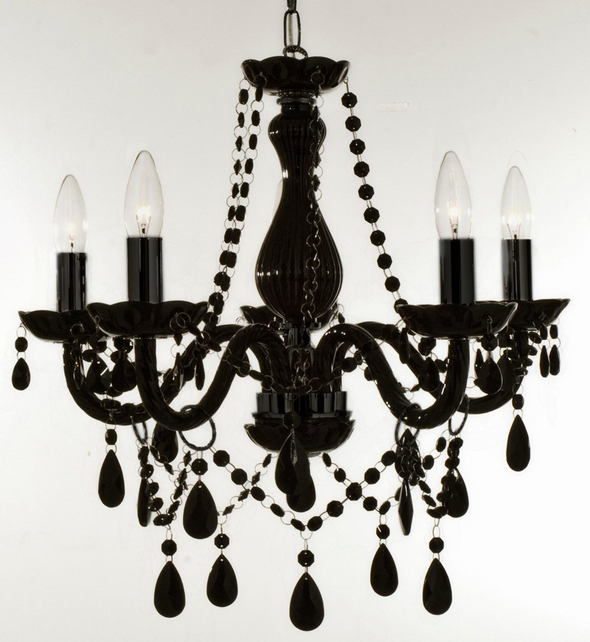 Affordable Chandeliers For Girls To Teens Rooms Dramatic Black Chandeliers I M Thinking Pink Walls