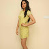 Actress Sakshi Chaudhary Long Legs Show In Yellow Mini Top