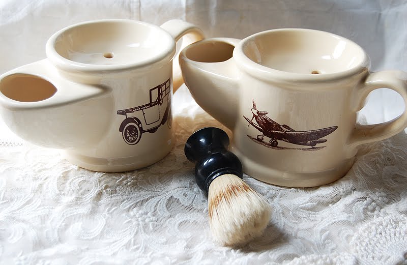 Lululiz in Lalaland White Wednesday Vintage Shaving Mugs