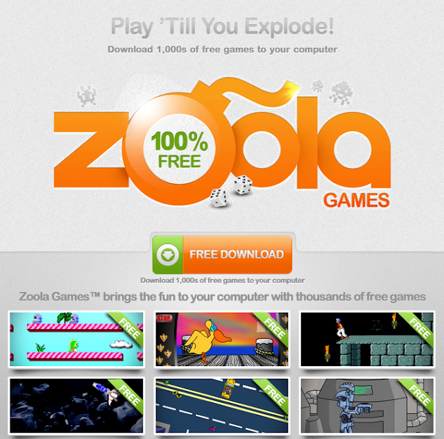 The screenshot of Zoola Games 
