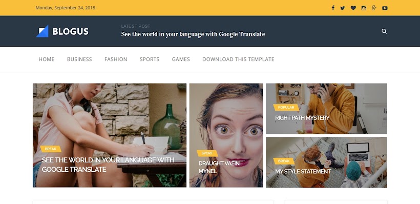 Blogus Free Blogger Template