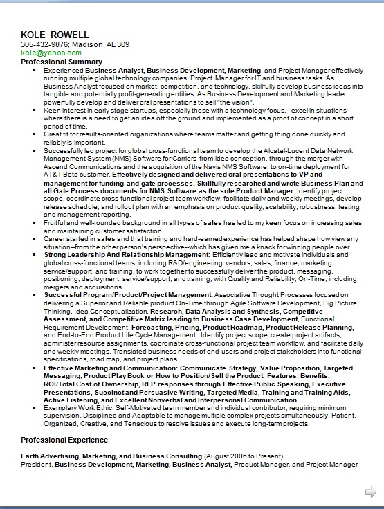 resume internet skills